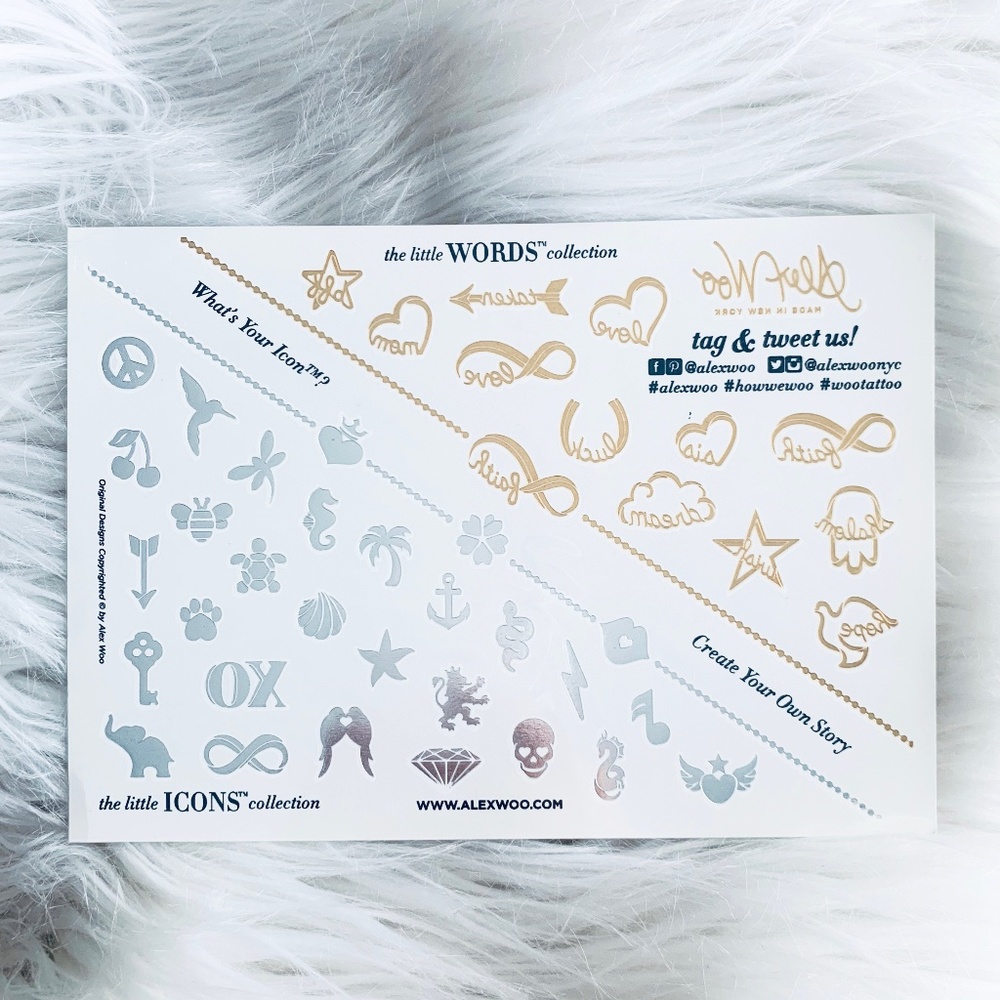 Alex Woo Jewelery Inspired Metallic Flash Tattoos